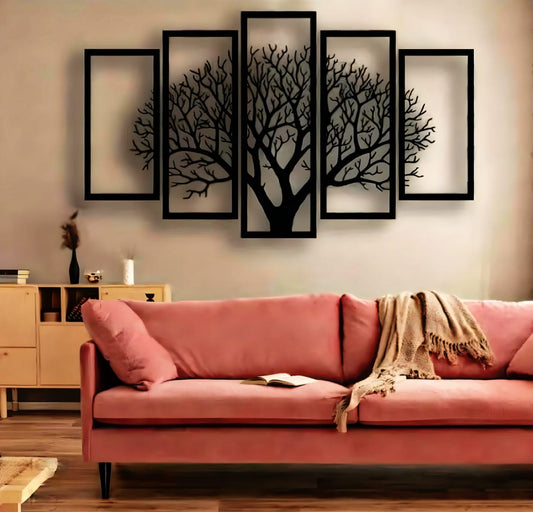 5 five frame tree wall decor
