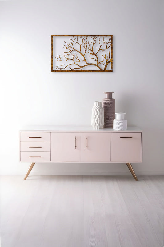 Wooden Tree Wall Art Frame | Stylish Modern Home Decor